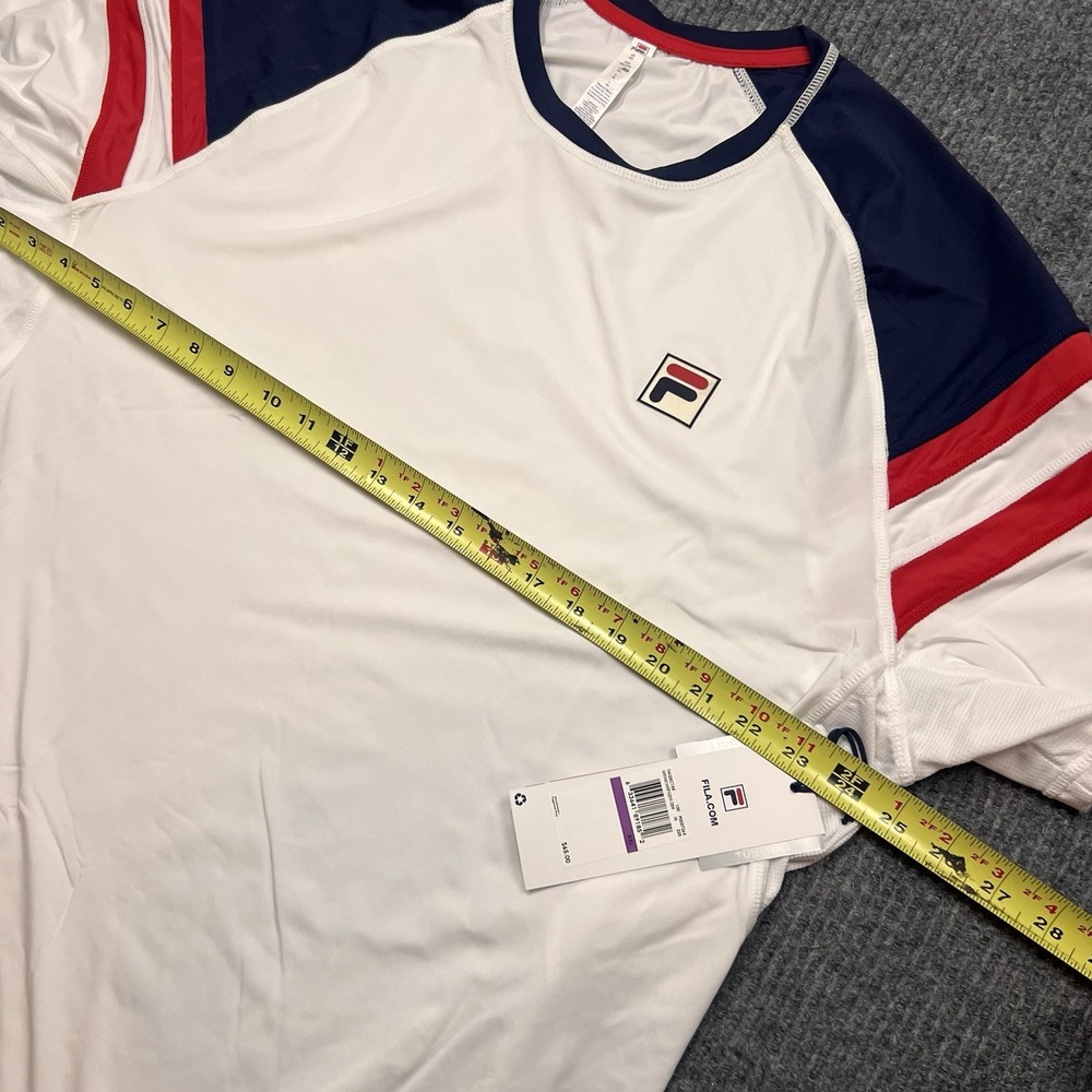 Fila Performance Iconic Heritage Tennis Shirt Mens XXL UV stretch Performance - Picture 4 of 9